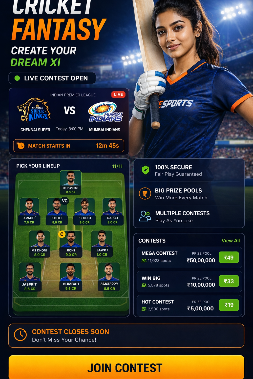 Come Club Hub cricket matchday visual