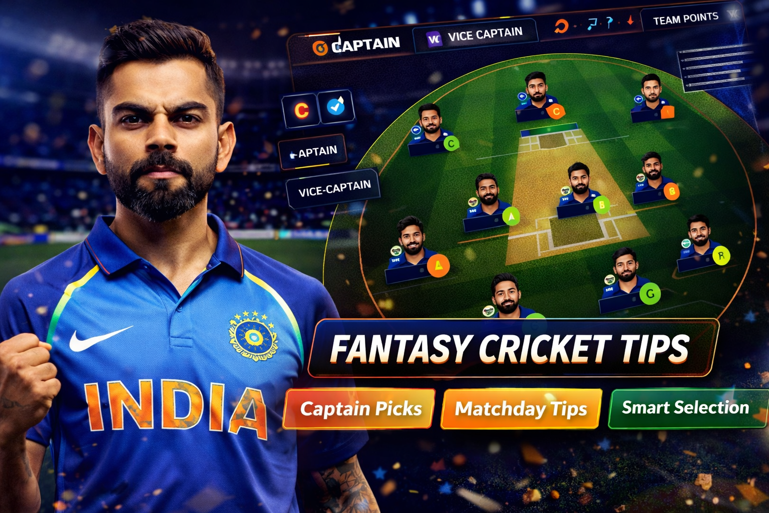 Come Club Hub role based fantasy cricket checklist