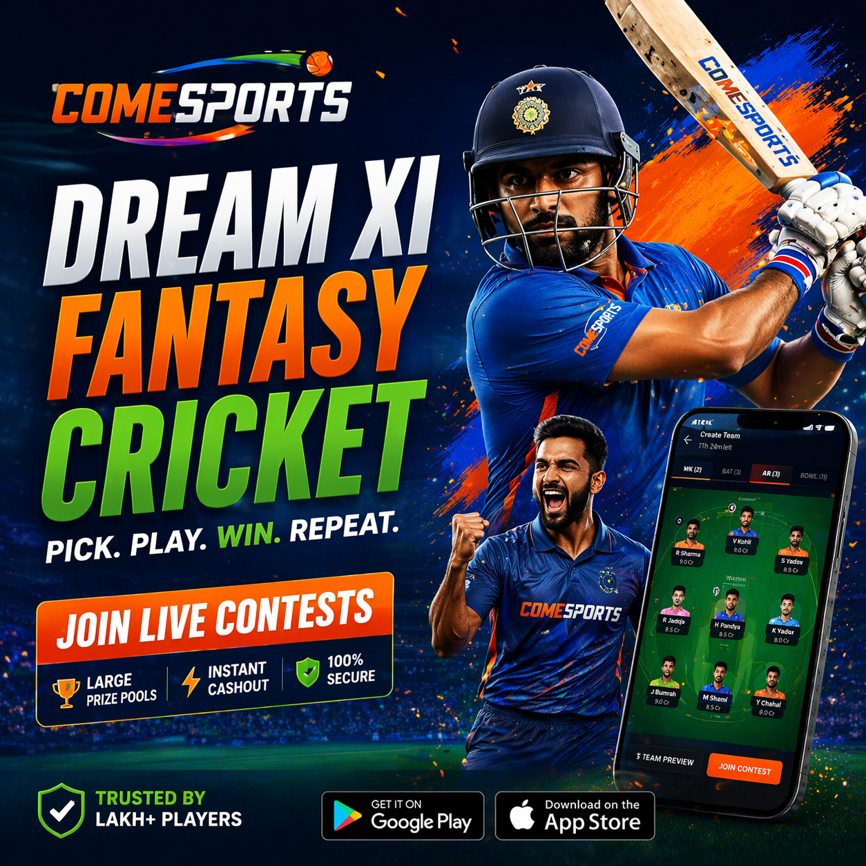 Come Club Hub fantasy sports main visual